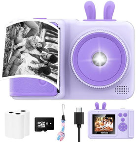 YINOCHE front view of purple KC5 camera showing design and lens benefit portability