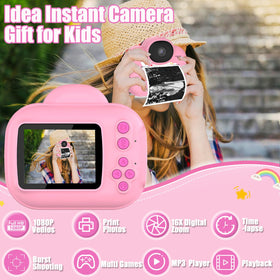 YINOCHE Kids Camera instant print mode in action for quick tangible keepsakes