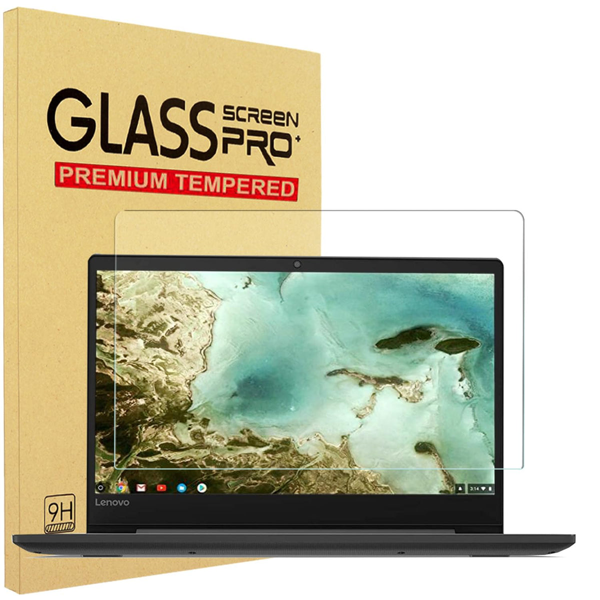 YINOVEEN screen protector on Lenovo Yoga 7 16 front view demonstrates scratch resistance