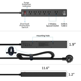 Yintar packaging, manual, and power strip shown together for quick setup.