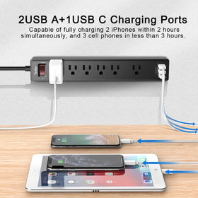 Yintar USB ports close-up highlighting smart charging for fast device power