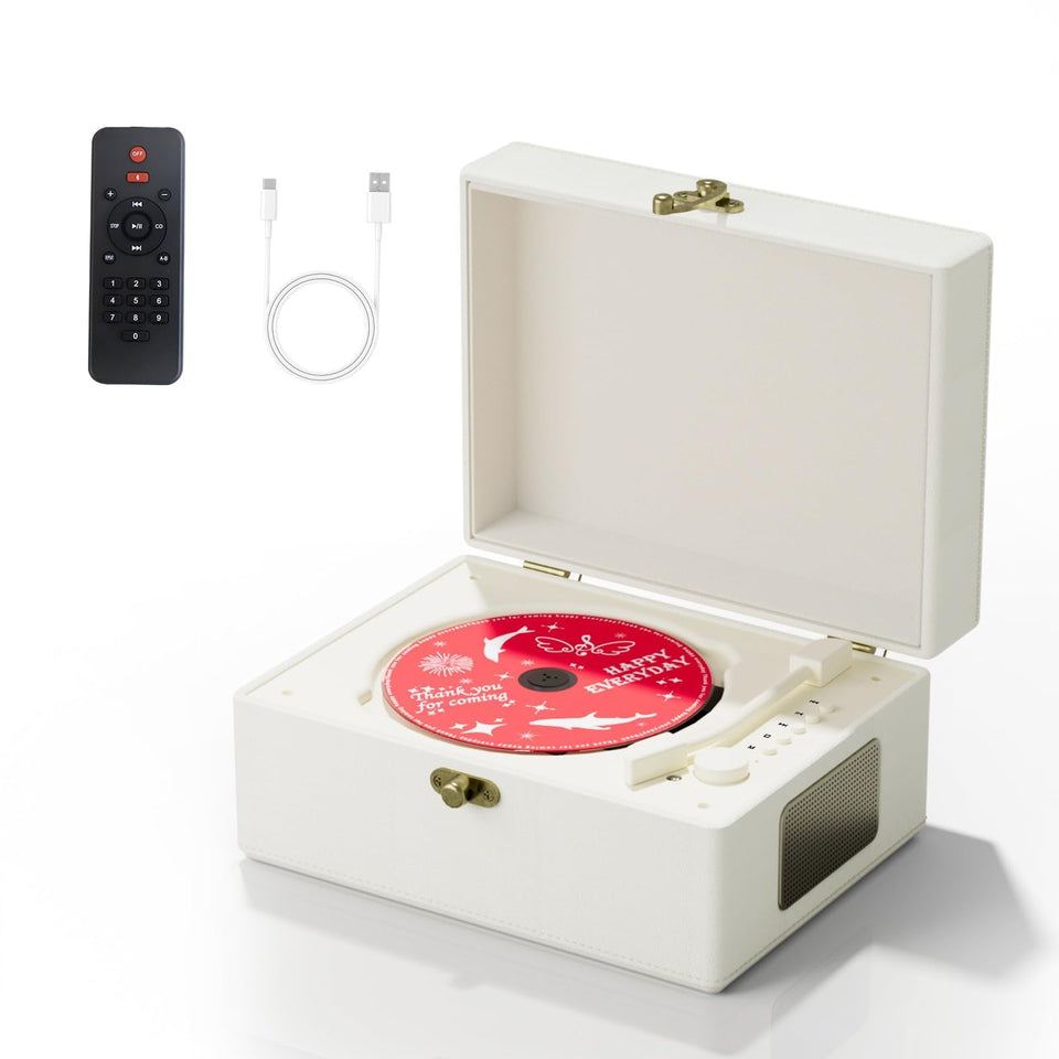 Yintiny front view in white showing compact design and easy controls for portability