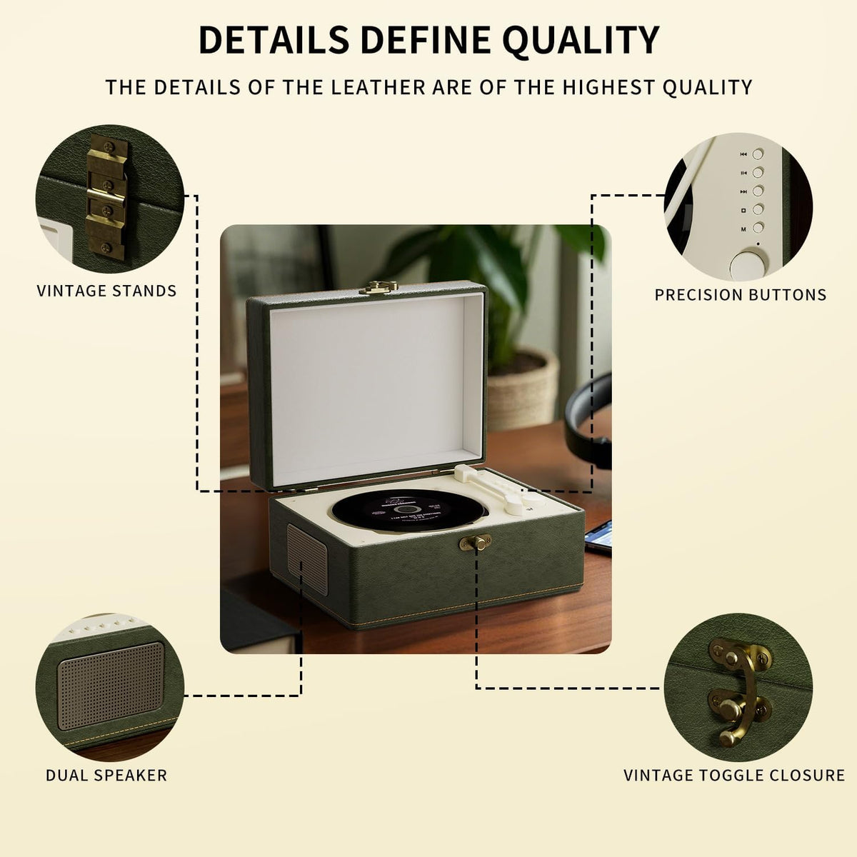 Yintiny paired with Bluetooth speakers in lifestyle setting for enhanced stereo benefit