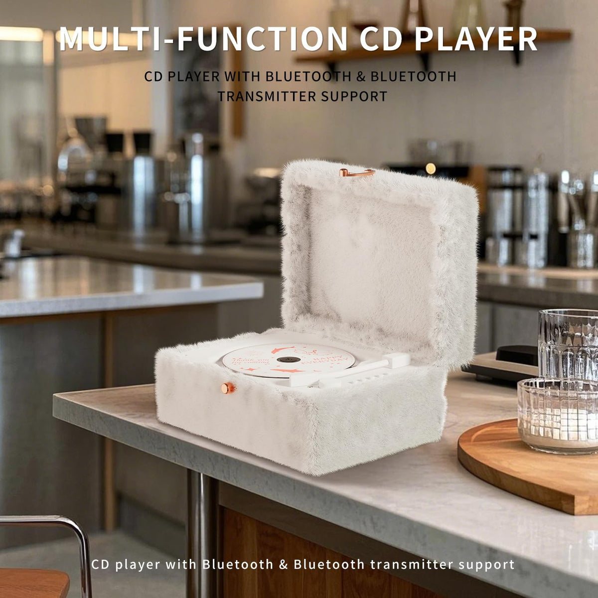 Yintiny player held in hand to show compact size and portability benefit