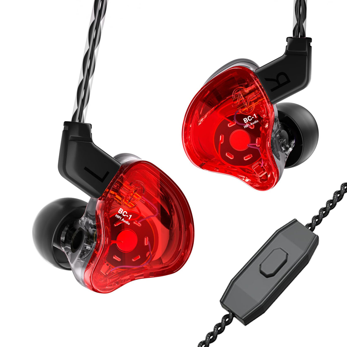 YINYOO CCZ Melody earbuds in red with compact, immersive gaming audio