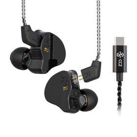 YINYOO CCZ Melody USB-C headphones front view showing compact in-ear design for portable use