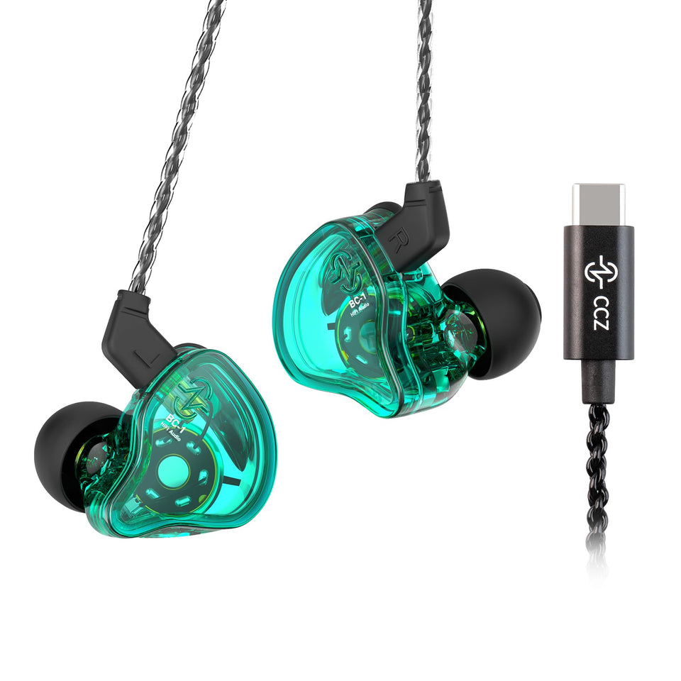 YINYOO CCZ Melody front view showing sleek green housings and elegant finish