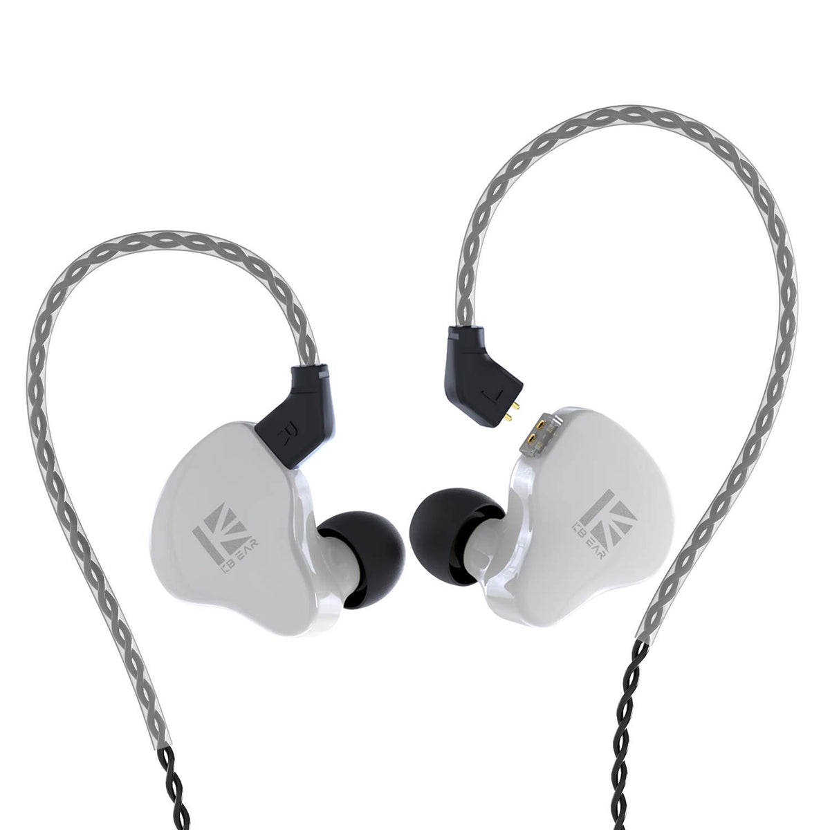 YINYOO KBEAR KS1 front view showcasing compact IEM design for portable listening