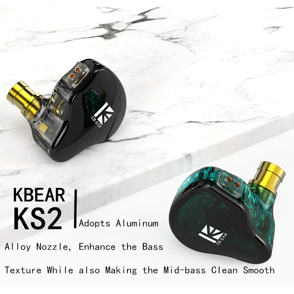 YINYOO KBEAR KS2 detachable 2pin connector highlighted benefit easy cable replacement