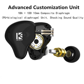 YINYOO KBEAR KS2 translucent shell revealing internal acoustic cavity details