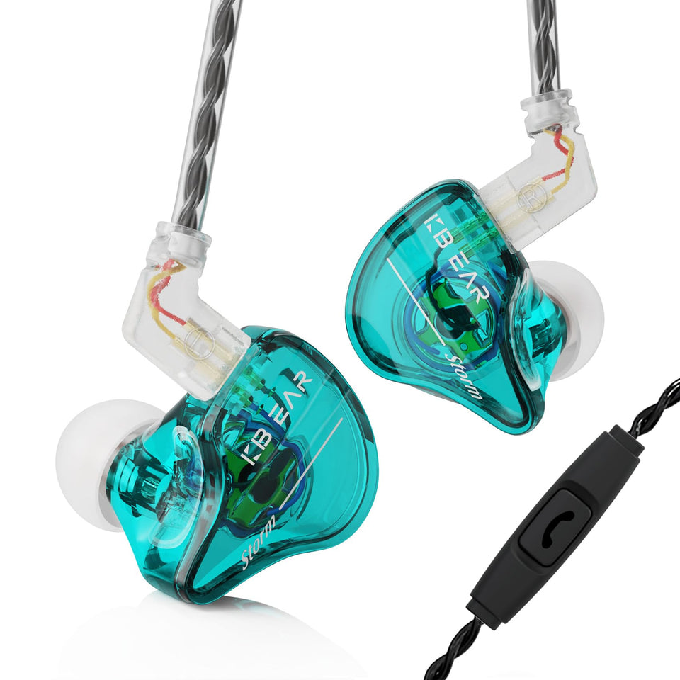 YINYOO KBEAR Storm earbuds front view for on-the-go musicians
