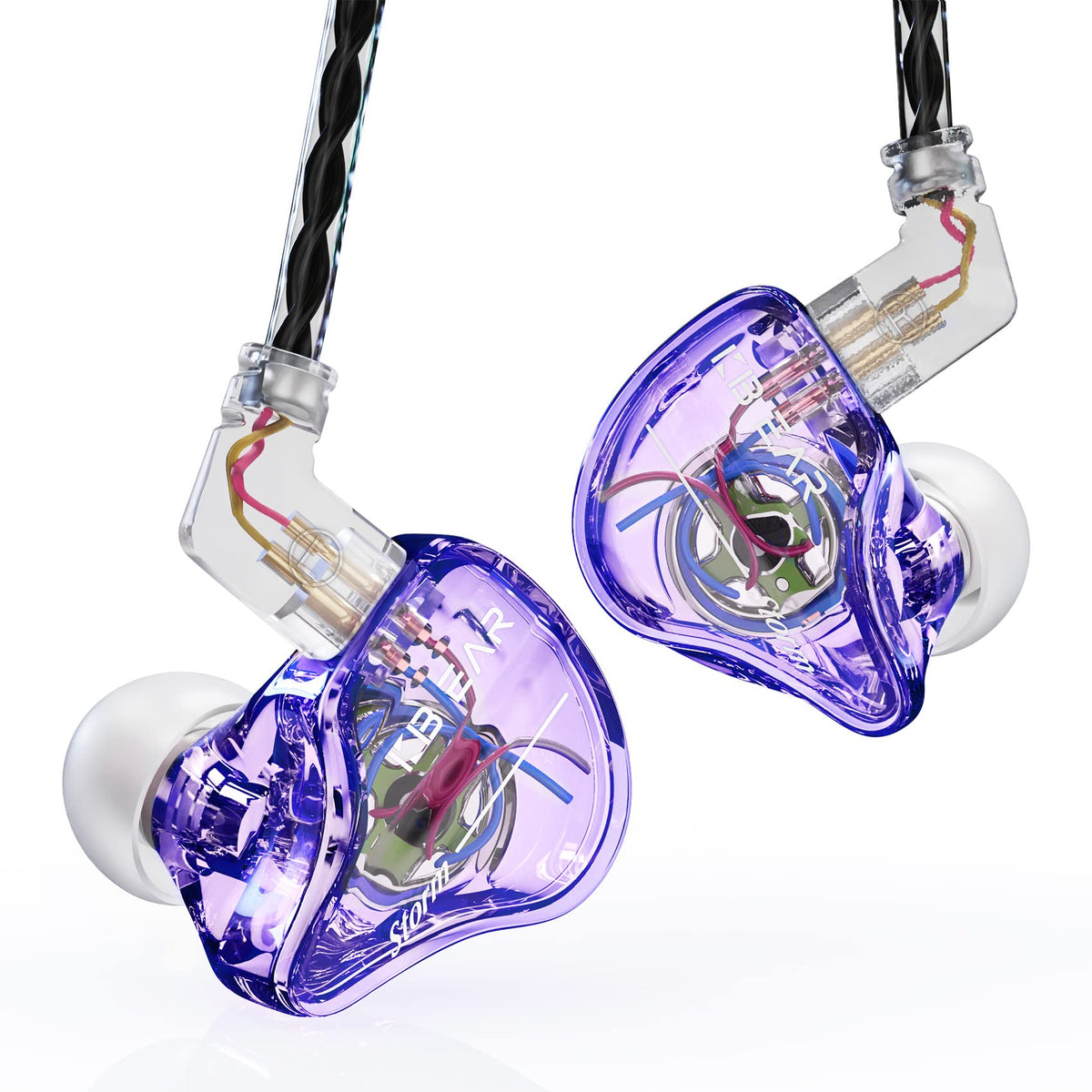 YINYOO KBEAR Storm earphones front view delivering immersive sound