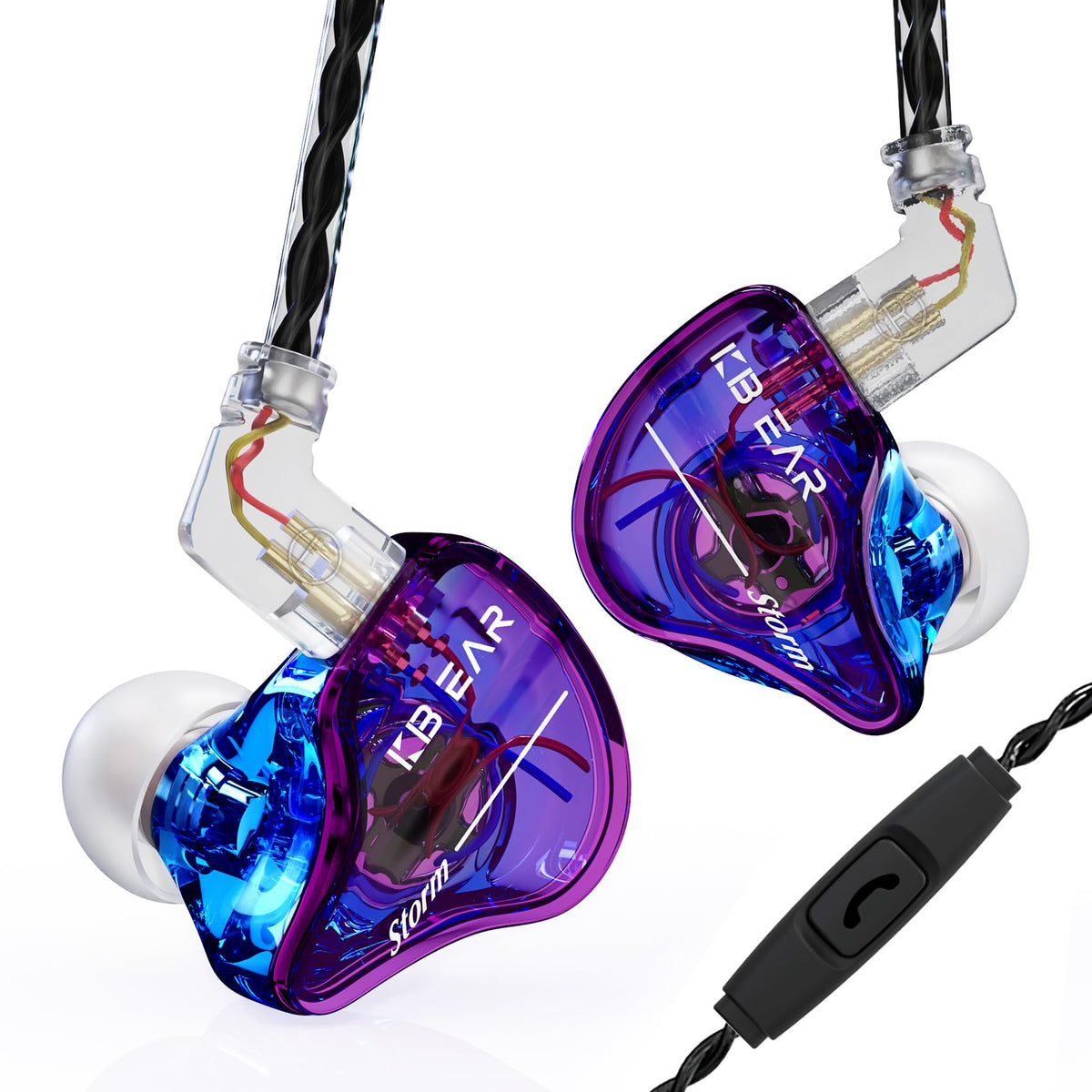 YINYOO KBEAR Storm front view IEMs suitable for stage monitoring and precision listening.
