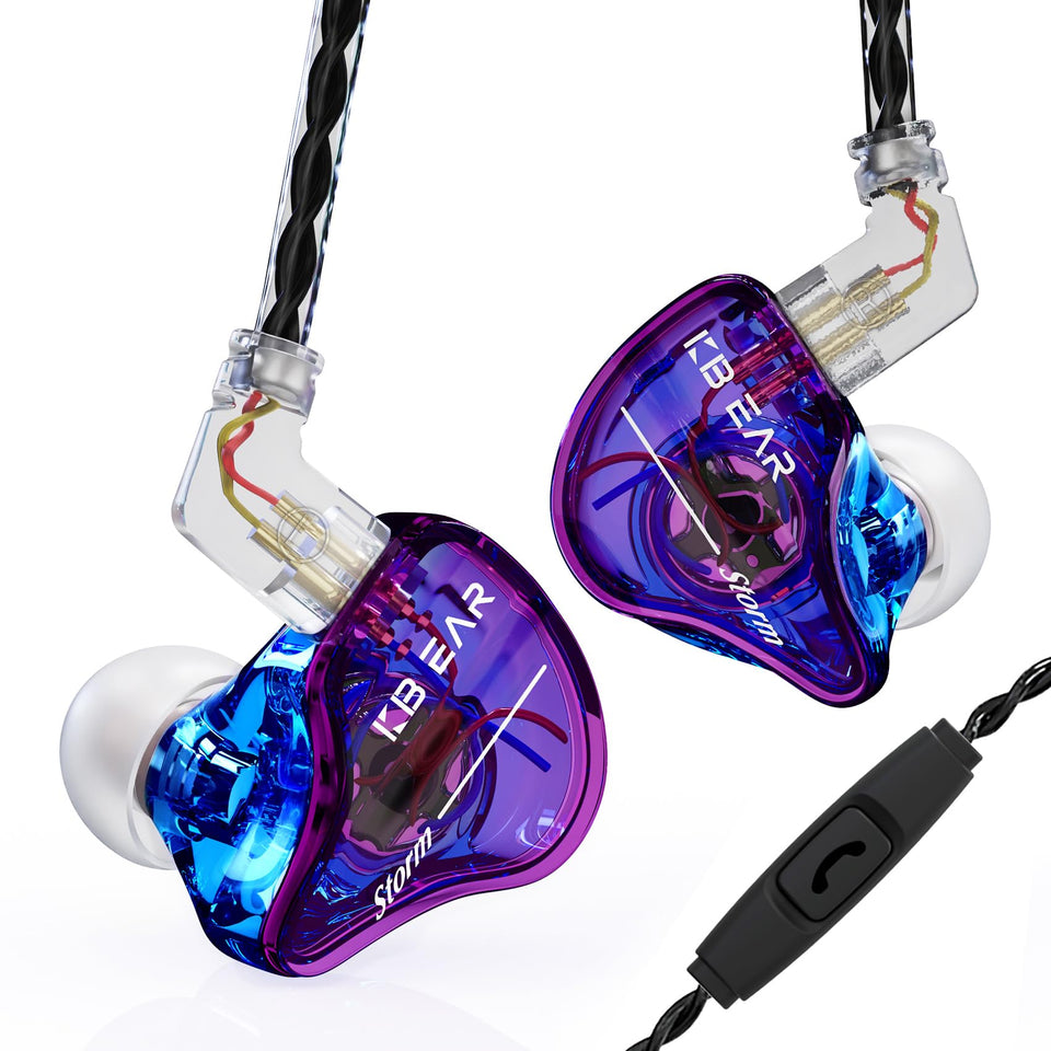YINYOO KBEAR Storm front view IEMs suitable for stage monitoring and precision listening.