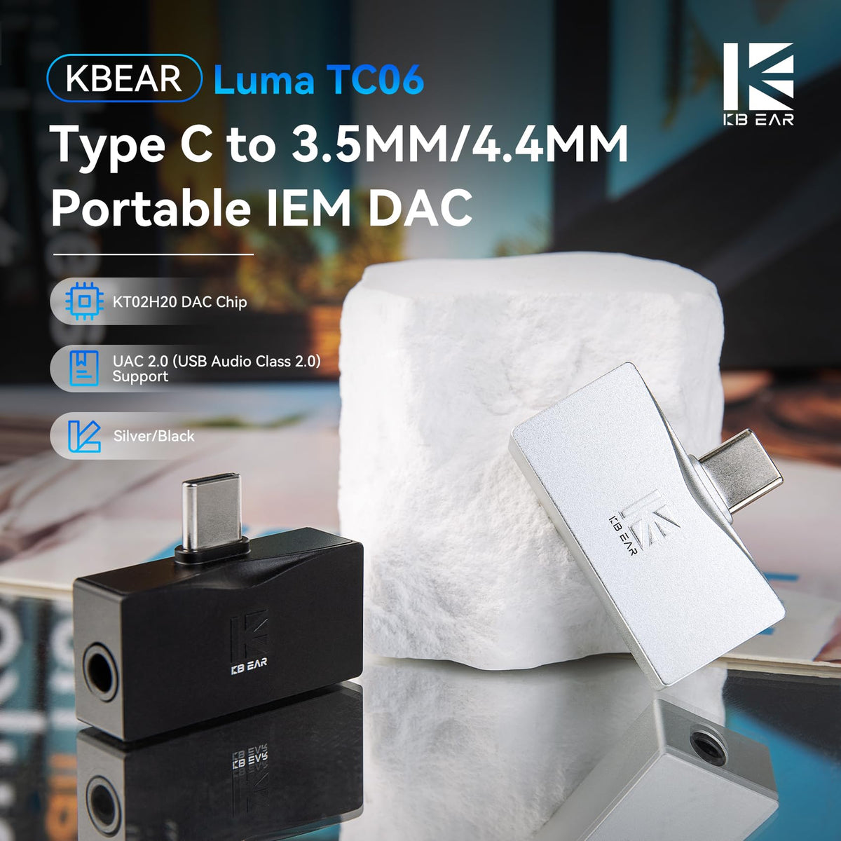 YINYOO KBEAR TC06 USB-C port for plug-and-play compatibility
