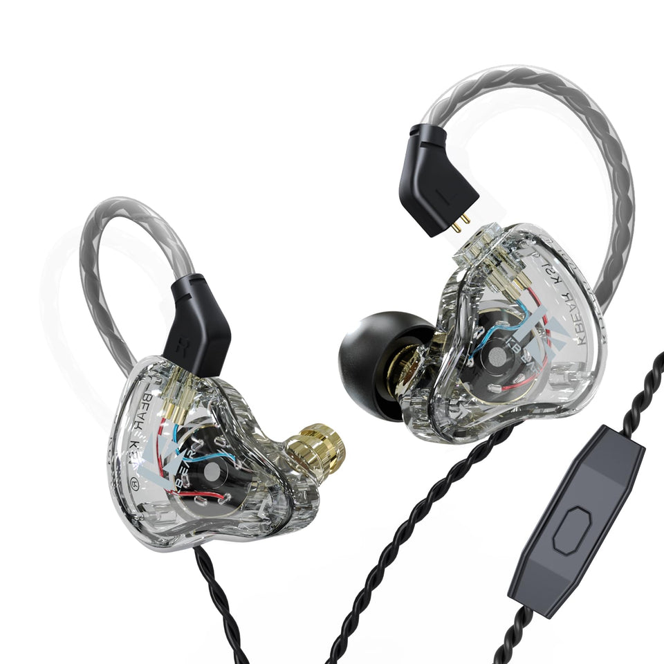 YINYOO KS1 clear casing for precise listening and stylish appearance