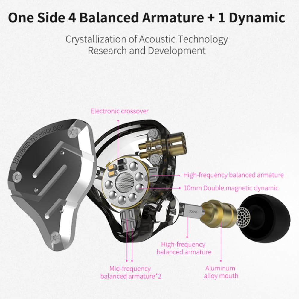 YINYOO KZ ZS10 PRO aluminum faceplate detail with durable premium finish