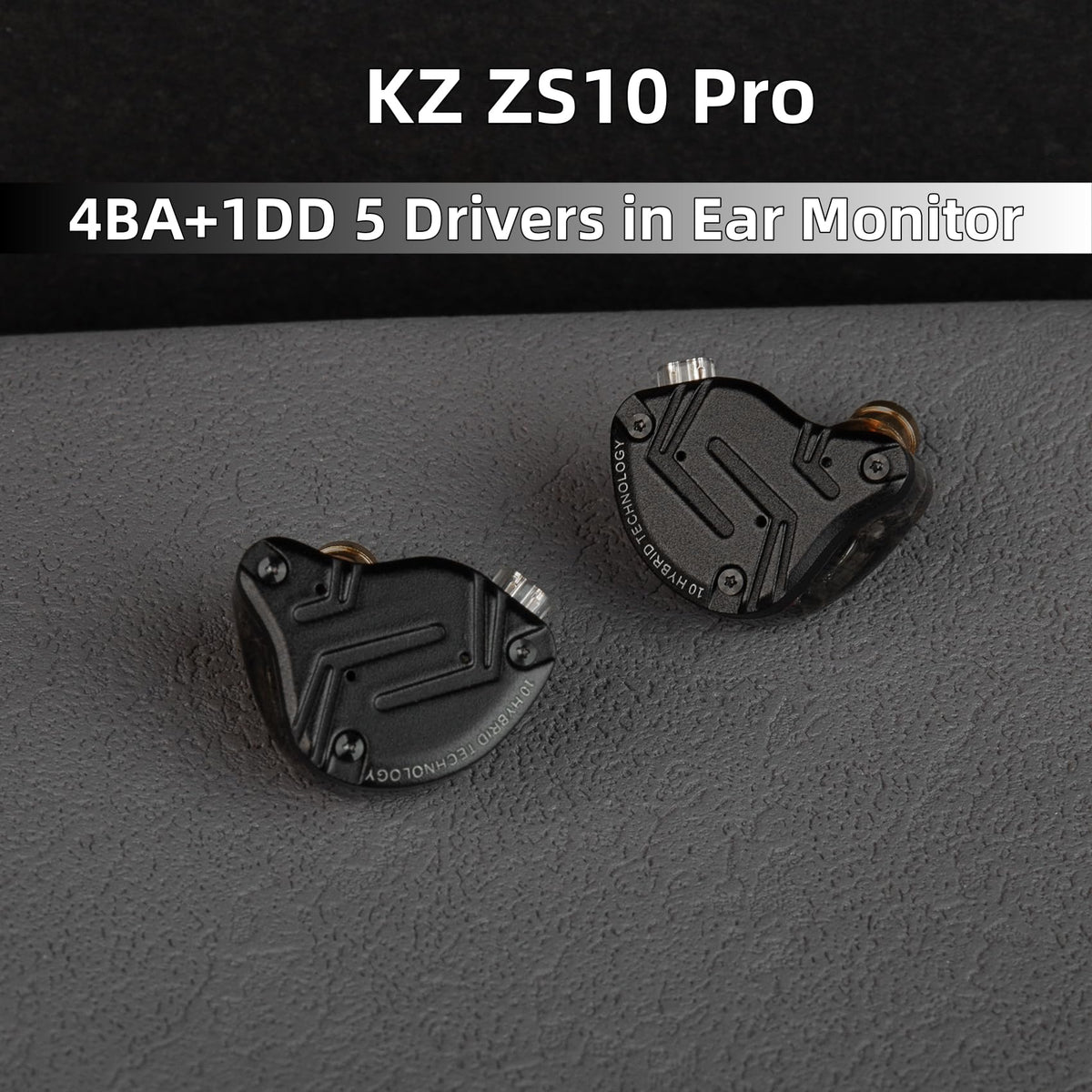 YINYOO KZ ZS10 PRO aluminum faceplate close-up highlighting durability benefit