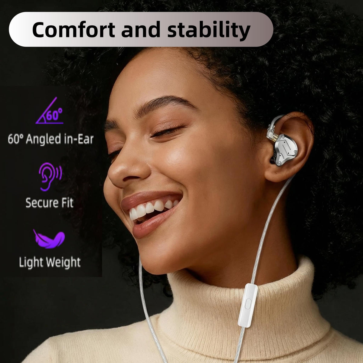 YINYOO KZ ZS10 PRO ear tips and accessories laid out for fit customization