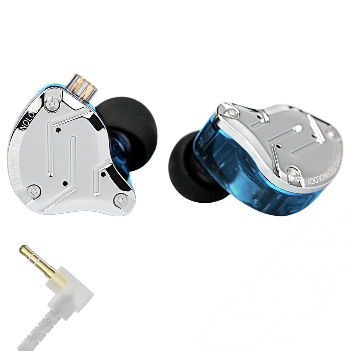 YINYOO KZ ZS10 PRO front view showing blue finish and premium look