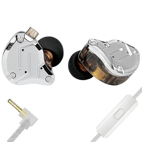 YINYOO KZ ZS10 PRO front view showing sleek metal faceplate and clear benefit