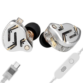 YINYOO KZ ZS12 Pro 2 USB-C silver front view showing sleek design and comfort