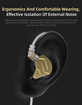 YINYOO ZSN PRO X in-ear monitors shown in gaming or music setup.