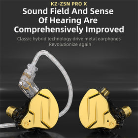 YINYOO KZ ZSN PRO X upgraded drivers image highlighting deep bass and detailed mids.