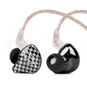YINYOO KZ-ZST hybrid armature with dynamic drivers in black for secure immersive fit.