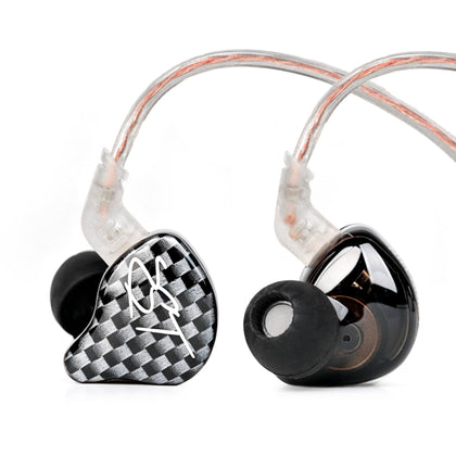 YINYOO KZ-ZST hybrid armature with dynamic drivers in black for secure immersive fit.
