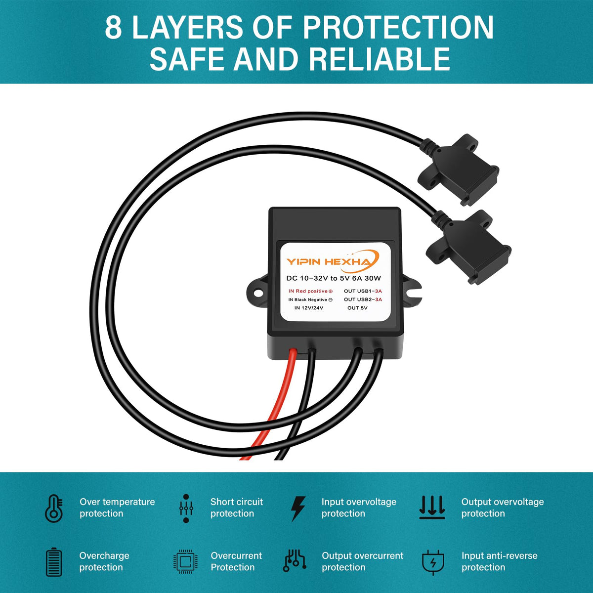 YIPIN HEXHA wiring and terminals connected for vehicle or solar installation benefit