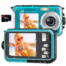 YISENCE 4K underwater camera front view for snorkeling footage