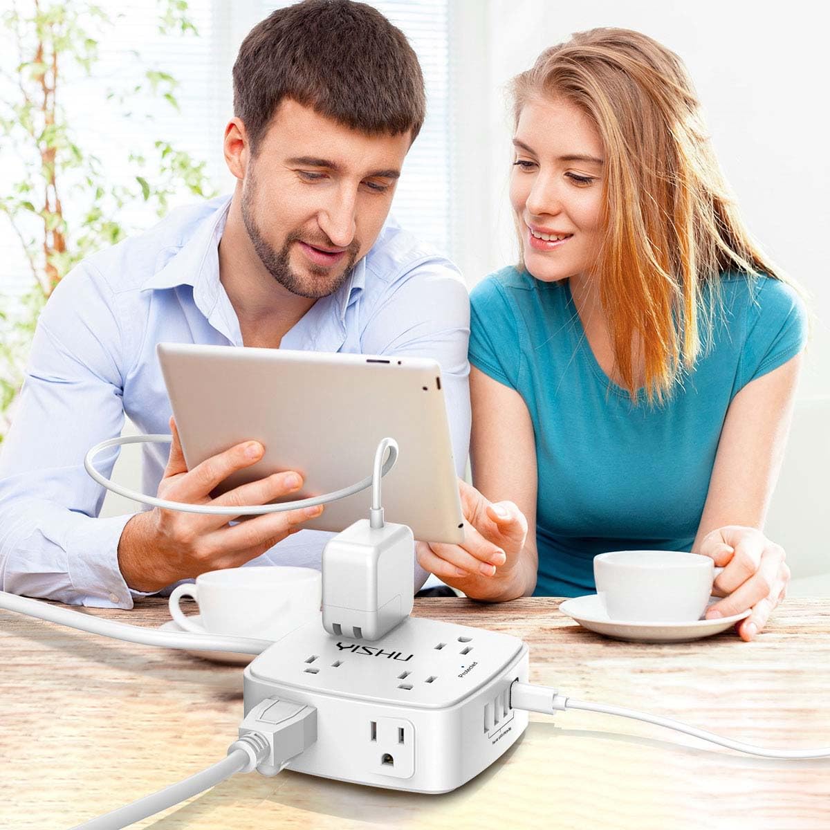 YISHU 4 USB ports enable fast charging for devices.