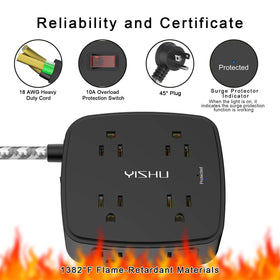 YISHU ETL-certified power strip emphasizes safety and reliability for daily use.
