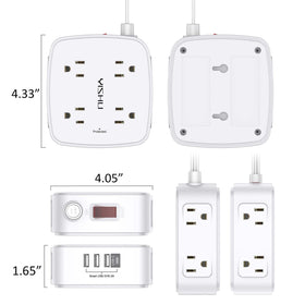 YISHU packaging box photo shows the complete power strip kit