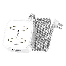 YISHU surge protector with 8 outlets and 4 USB ports for busy desks.