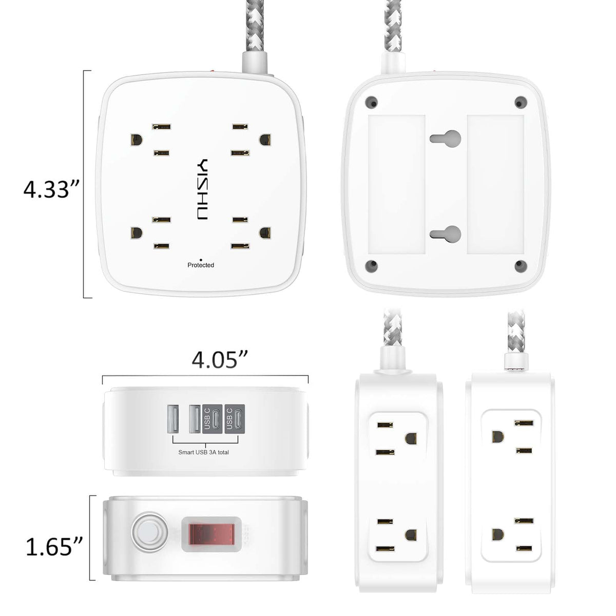 YISHU dorm office setup supports study areas and charging.