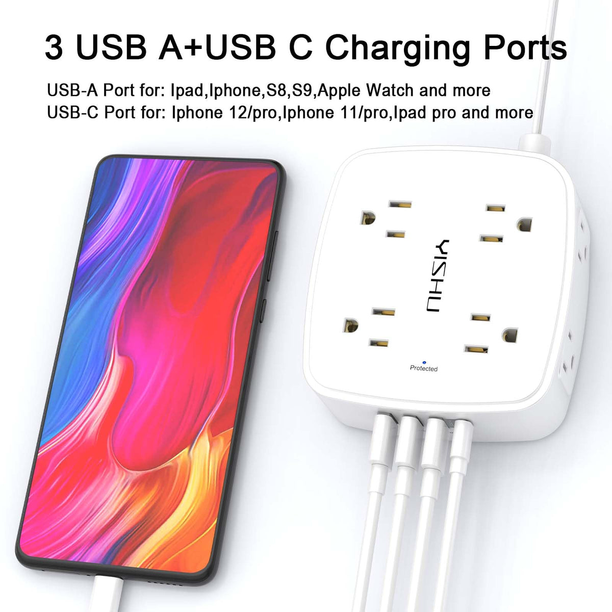 YISHU three-side design shows space-efficient outlet spacing