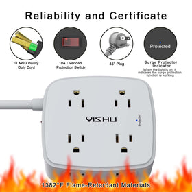 YISHU mounting holes offer secure wall or desk installation.
