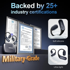 Yistao headphones with Bluetooth 5.3 enable seamless wireless connections.