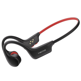 Yistao bone conduction headphones front view shows lightweight comfort for all-day wear.
