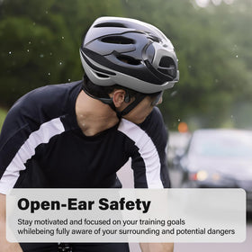 Yistao worn by runner, open-ear design keeps user aware outside