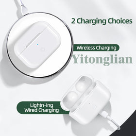 Yitonglian AirPods Pro case battery capacity graphic emphasizes up to three charges.