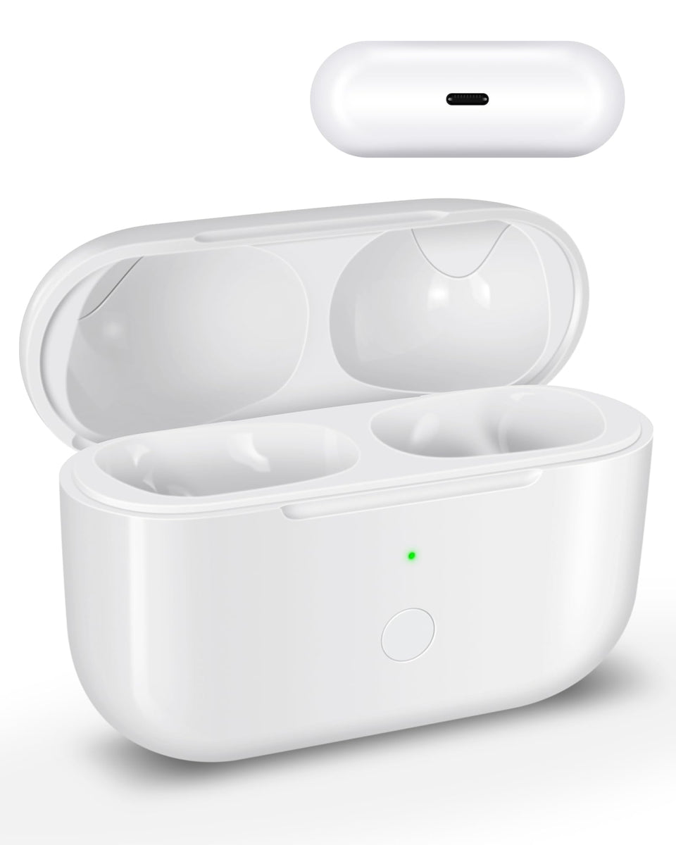 Yitonglian AirPods Pro case white front view showing easy access.