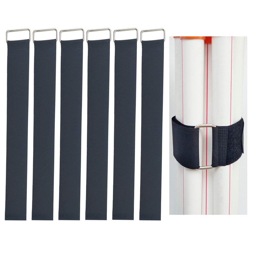 YiwerDer 6-pack 24x2 inch cinch straps with D-ring for secure cargo bundling.