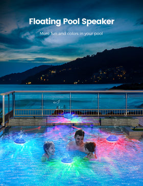 YIZEELFAR projection LED effect lights up pool or hot tub