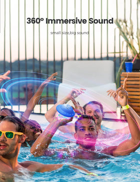 YIZEELFAR UFO-shaped waterproof speaker delivers clear, loud sound