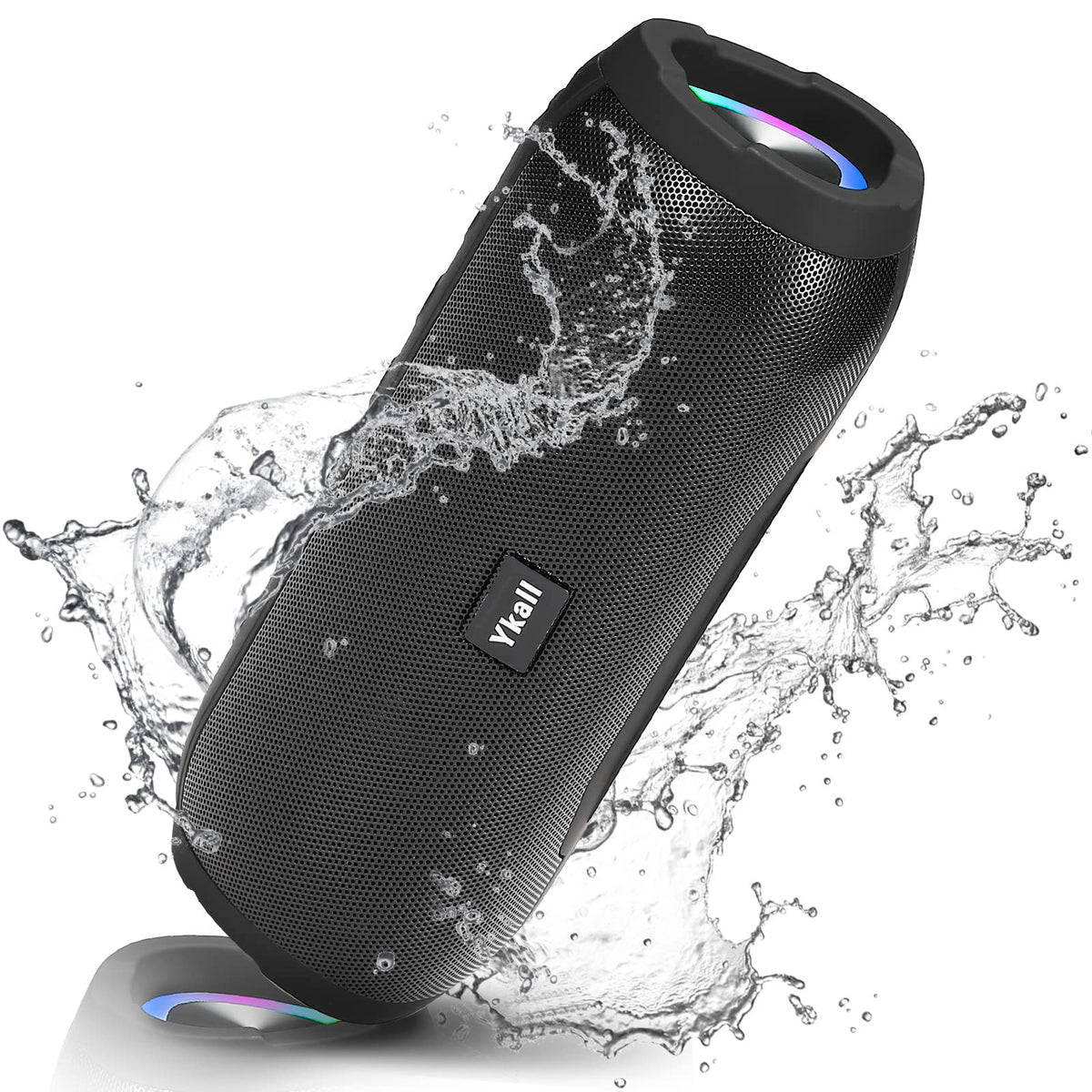 Ykall Bluetooth speaker front view with compact 20W stereo for rooms