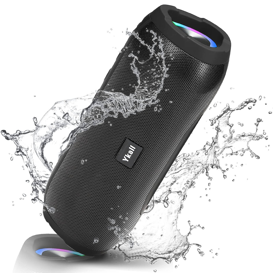 Ykall Bluetooth speaker front view with compact 20W stereo for rooms
