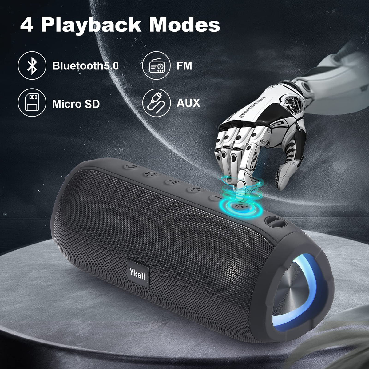 Ykall built-in mic enables hands-free calls anywhere